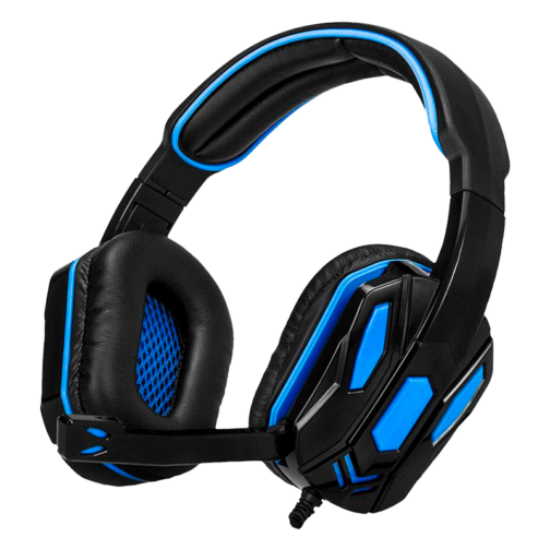 Audifonos tipo Headset Argom COMBAT USB con Micrófono Azul-Negro