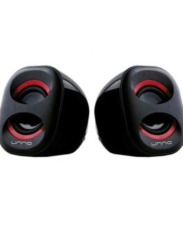 Bocina 2.0 Unno Tekno Brazza SP9012RD 6W Negro y Rojo