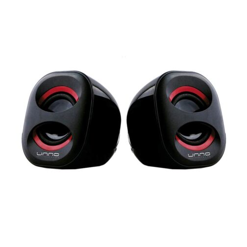 Bocina 2.0 Unno Tekno Brazza SP9012RD 6W Negro y Rojo