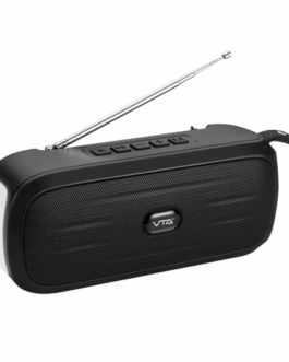 Bocina Bluetooth VTA+ Recargable Solar + Linterna 12W Negro