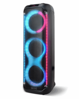Bocina Dolphin KP-380 Karaoke Speaker Triple 8″ Bluetooth 3800W Negro
