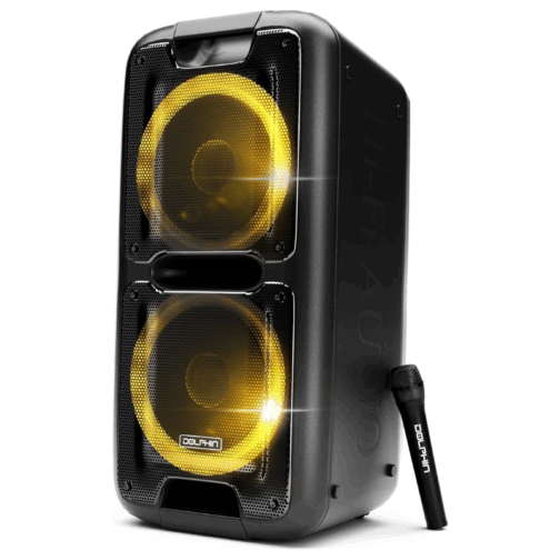 Bocina Dolphin SP-2100RBT Party Speaker Dual 10” Bluetooth 3400W Negro