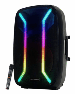 Bocina Dolphin SPX-2115R Elite Pro 15" Bluetooth con Micrófono 80 RMS Negro