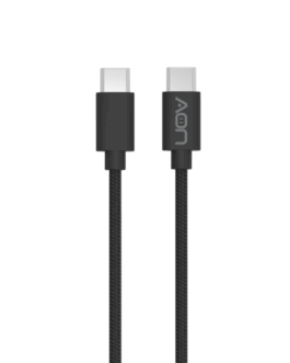 Cable USB-C a USB-C AON AO-CB-5014 1 Metro Negro 5Gbps 65W