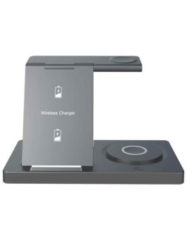 Cargador Inalámbrico Unno Tekno PW5119BK 3 en 1 ChargePro 15 W Gris