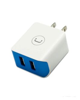 Cargador de Pared Unno Tekno PW5052WT PD20W Dual USB-A 20W​​ Blanco/Azul