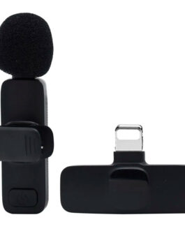 Micrófono de Solapa VTA+ Inalámbrico Lightning con Gancho de Sujeción Negro